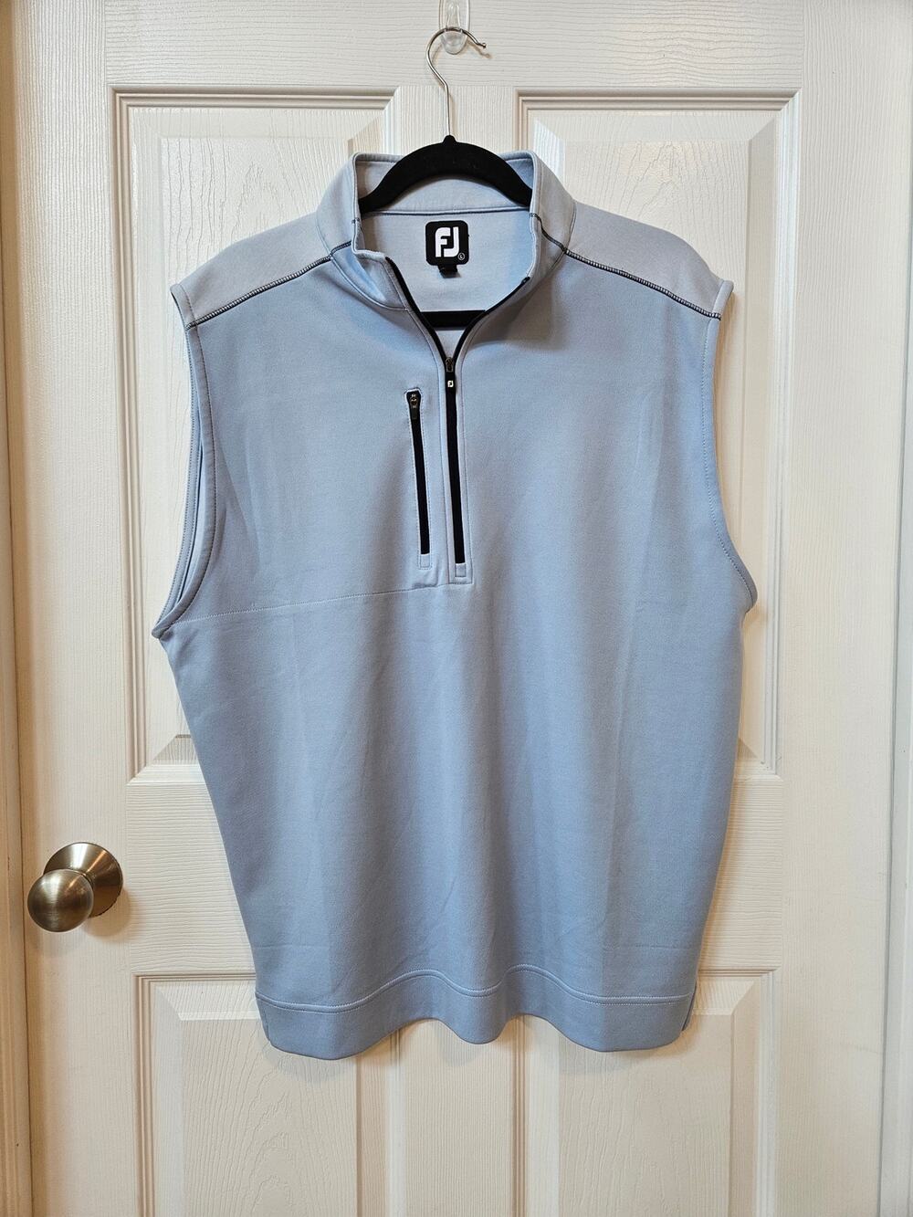 FootJoy FJ Golf Performance 1/4 Zip Vest Men's Large Gray Stretch Pullover